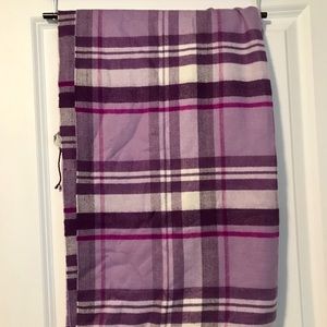 Purple plaid scarf
